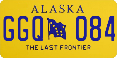 AK license plate GGQ084