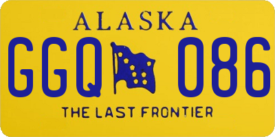 AK license plate GGQ086