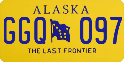 AK license plate GGQ097