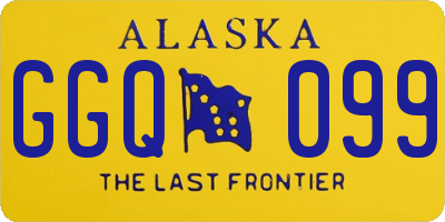 AK license plate GGQ099
