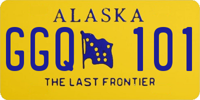 AK license plate GGQ101