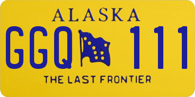 AK license plate GGQ111