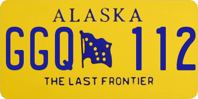 AK license plate GGQ112