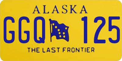 AK license plate GGQ125