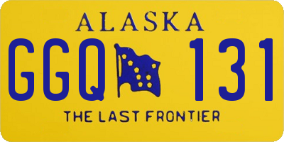 AK license plate GGQ131