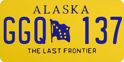 AK license plate GGQ137