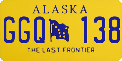 AK license plate GGQ138