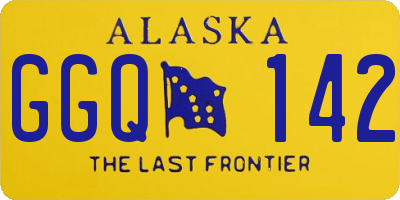 AK license plate GGQ142