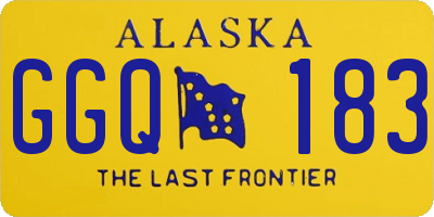 AK license plate GGQ183