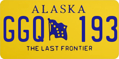AK license plate GGQ193