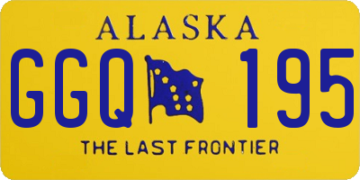 AK license plate GGQ195