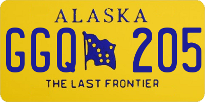 AK license plate GGQ205