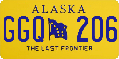AK license plate GGQ206