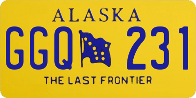 AK license plate GGQ231