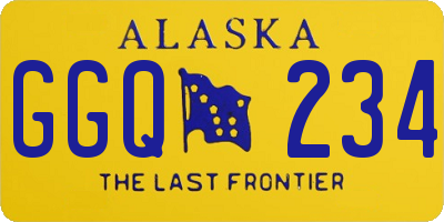 AK license plate GGQ234