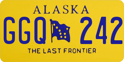 AK license plate GGQ242