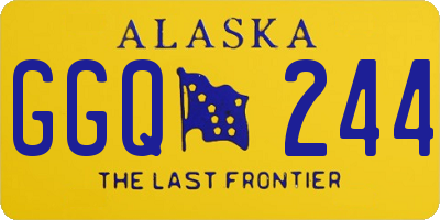 AK license plate GGQ244