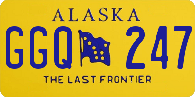 AK license plate GGQ247