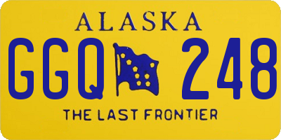 AK license plate GGQ248