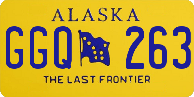 AK license plate GGQ263