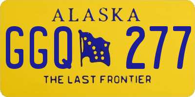 AK license plate GGQ277