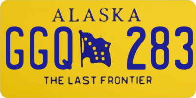 AK license plate GGQ283