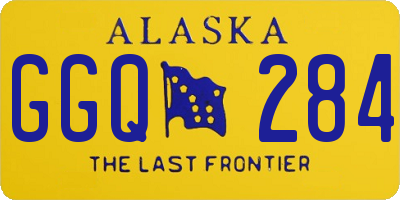 AK license plate GGQ284