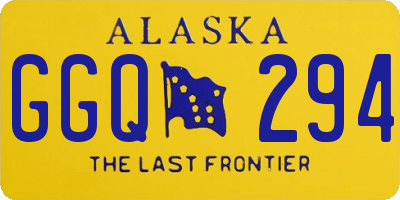 AK license plate GGQ294