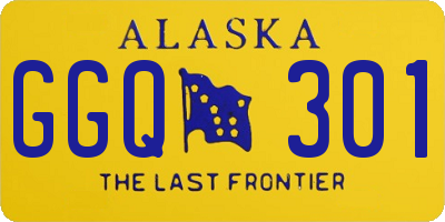 AK license plate GGQ301