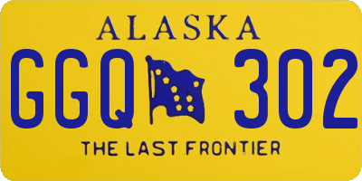 AK license plate GGQ302