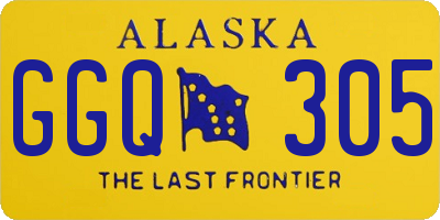 AK license plate GGQ305