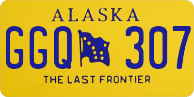 AK license plate GGQ307