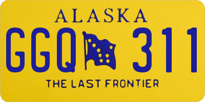 AK license plate GGQ311