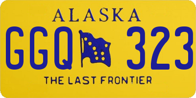 AK license plate GGQ323