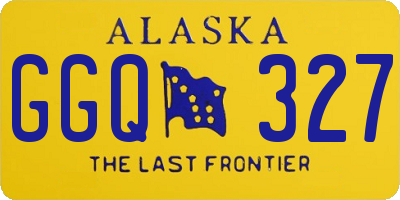 AK license plate GGQ327