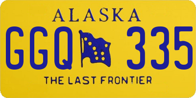 AK license plate GGQ335