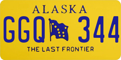 AK license plate GGQ344