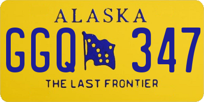 AK license plate GGQ347