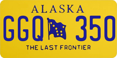 AK license plate GGQ350