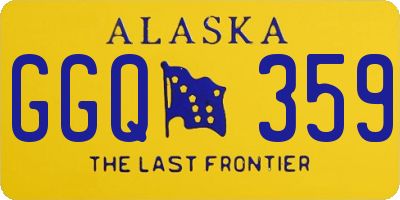 AK license plate GGQ359