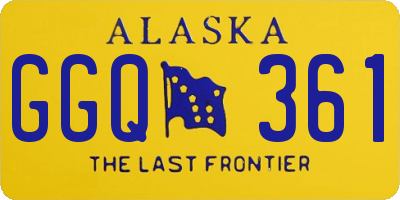 AK license plate GGQ361