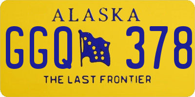 AK license plate GGQ378