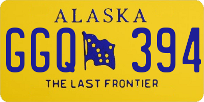 AK license plate GGQ394