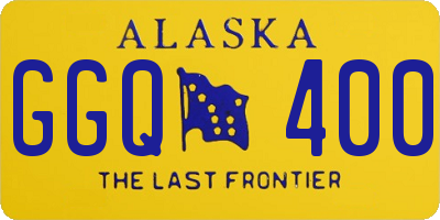AK license plate GGQ400
