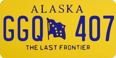 AK license plate GGQ407