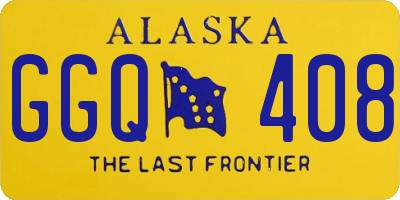 AK license plate GGQ408