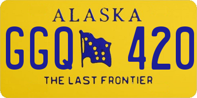AK license plate GGQ420