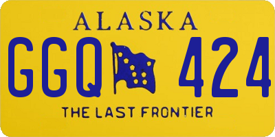 AK license plate GGQ424