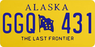 AK license plate GGQ431
