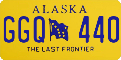 AK license plate GGQ440